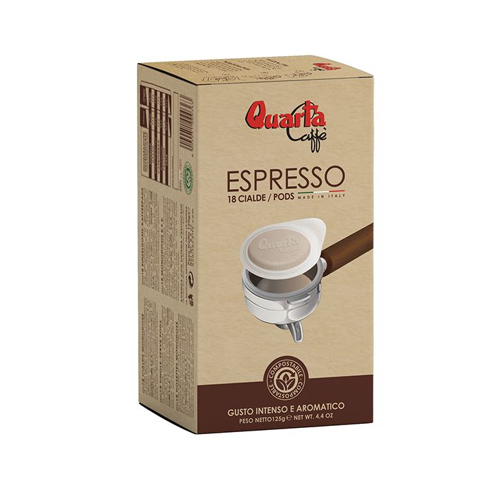 Quarta Caffè Kaffeepads Espresso Schachtel 18 Pads